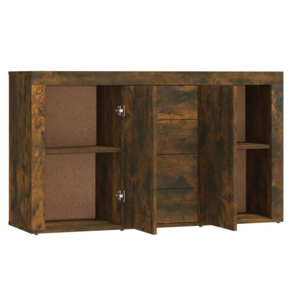 vidaXL Komoda dymový dub 120x36x69 cm spracované drevo – Obrázok 7