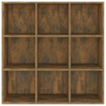 vidaXL Knižnica dymový dub 98x29x97,5 cm – Obrázok 3