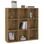 vidaXL Knižnica dymový dub 98x29x97,5 cm – Obrázok 6