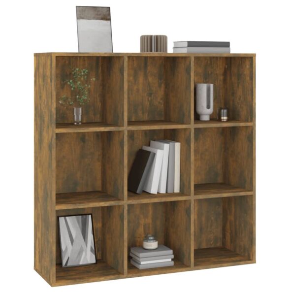 vidaXL Knižnica dymový dub 98x29x97,5 cm – Obrázok 6