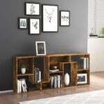 vidaXL Knižnica dymový dub 67x24x161 cm spracované drevo – Obrázok 10