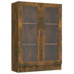 vidaXL Vitrína dymový dub 82,5x30,5x115 cm spracované drevo – Obrázok 2