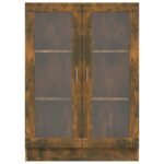 vidaXL Vitrína dymový dub 82,5x30,5x115 cm spracované drevo – Obrázok 6