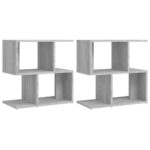 vidaXL Nočné stolíky 2ks sivý dub sonoma 50x30x51,5cm spracované drevo – Obrázok 2