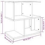 vidaXL Nočné stolíky 2ks sivý dub sonoma 50x30x51,5cm spracované drevo – Obrázok 8