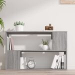 vidaXL Knižnica sivý dub sonoma 100x24x63 cm spracované drevo – Obrázok 3