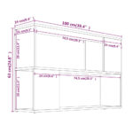 vidaXL Knižnica sivý dub sonoma 100x24x63 cm spracované drevo – Obrázok 7