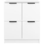 vidaXL Komoda biela 60x30x70 cm spracované drevo – Obrázok 5