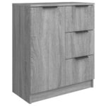 vidaXL Komoda sivý dub sonoma 60x30x70 cm spracované drevo – Obrázok 2