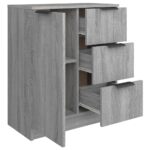 vidaXL Komoda sivý dub sonoma 60x30x70 cm spracované drevo – Obrázok 5