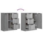 vidaXL Komoda sivý dub sonoma 60x30x70 cm spracované drevo – Obrázok 6