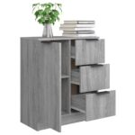 vidaXL Komoda sivý dub sonoma 60x30x70 cm spracované drevo – Obrázok 7