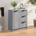 vidaXL Komoda sivý dub sonoma 60x30x70 cm spracované drevo – Obrázok 8