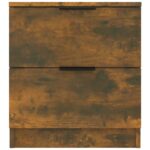 vidaXL Nočné stolíky 2 ks dymový dub spracované drevo – Obrázok 4