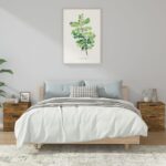 vidaXL Nočné stolíky 2 ks dymový dub spracované drevo