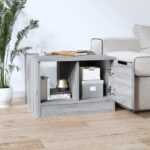 vidaXL Konferenčný stolík sivý dub sonoma 50x50x36 cm spracované drevo – Obrázok 3