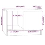 vidaXL Konferenčný stolík sivý dub sonoma 50x50x36 cm spracované drevo – Obrázok 8