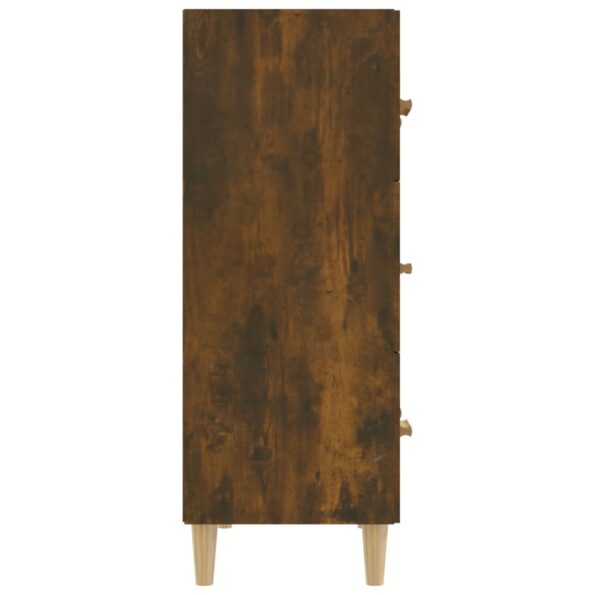 vidaXL Komoda dymový dub 70x34x90 cm spracované drevo – Obrázok 4