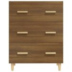 vidaXL Komoda hnedý dub 70x34x90 cm spracované drevo – Obrázok 3