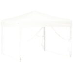 vidaXL Skladací párty stan s bočnicami biely 3x3 m – Obrázok 3