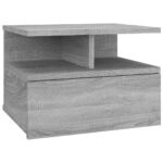 vidaXL Nástenný nočný stolík sivý sonoma 40x31x27 cm spracované drevo – Obrázok 2