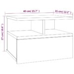 vidaXL Nástenný nočný stolík sivý sonoma 40x31x27 cm spracované drevo – Obrázok 7