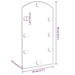 vidaXL Zrkadlo s LED svetlami 90x45 cm sklenené oblúkové – Obrázok 10