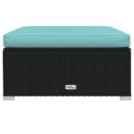 vidaXL 9-dielna záhradná sedacia súprava s vankúšmi čierna polyratan – Obrázok 8