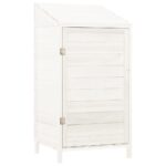 vidaXL Záhradná kôlňa biela 55x52x112 cm masívne jedľové drevo – Obrázok 2