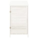 vidaXL Záhradná kôlňa biela 55x52x112 cm masívne jedľové drevo – Obrázok 3