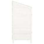 vidaXL Záhradná kôlňa biela 55x52x112 cm masívne jedľové drevo – Obrázok 5