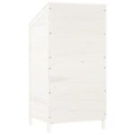 vidaXL Záhradná kôlňa biela 55x52x112 cm masívne jedľové drevo – Obrázok 6