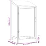 vidaXL Záhradná kôlňa biela 55x52x112 cm masívne jedľové drevo – Obrázok 7
