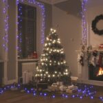 vidaXL LED reťaz, 150 diód, modrá 15 m, PVC