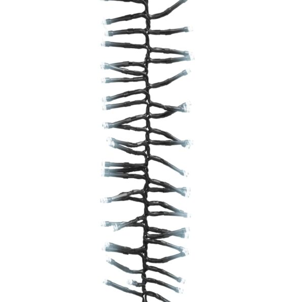 vidaXL Reťaz so zhlukmi LED, 400 diód, studená biela 7,4 m, PVC – Obrázok 2