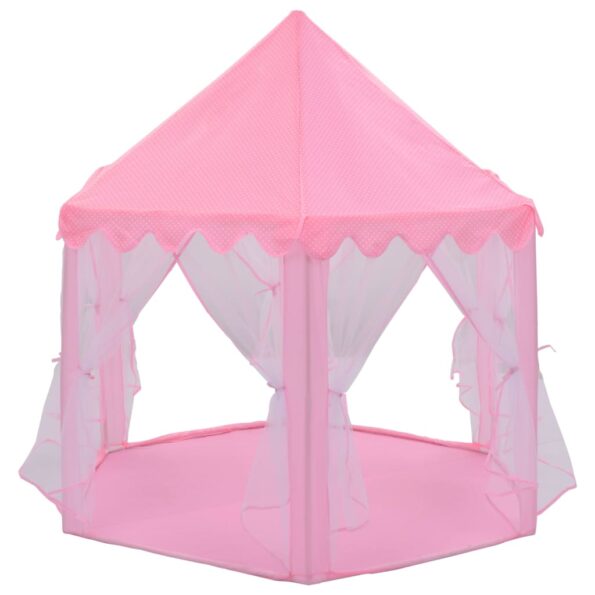 VXL8720287065180_g_en_hd_1.jpg vidaXL Stan na hranie pre princezné s 250 loptičkami ružový 133x140 cm – Obrázok 3