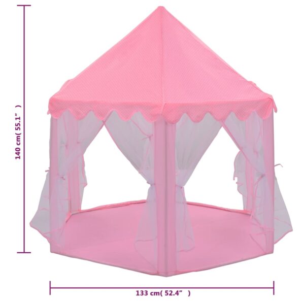VXL8720287065180_g_en_hd_6.jpg vidaXL Stan na hranie pre princezné s 250 loptičkami ružový 133x140 cm – Obrázok 8