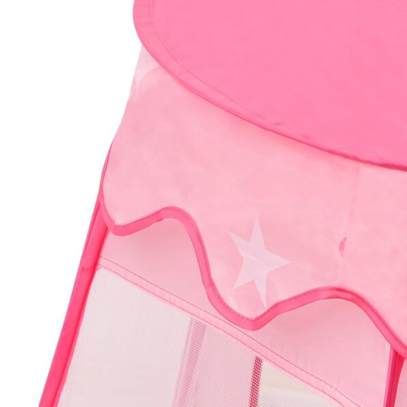 vidaXL Detský stan na hranie s 250 loptičkami ružový 102x102x82 cm – Obrázok 6