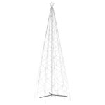 vidaXL Vianočný stromček kužeľ studený biely 1400 LED 160x500 cm – Obrázok 2