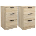 vidaXL Nočné stolíky 2 ks dub sonoma 40x36x65 cm – Obrázok 2