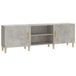 vidaXL TV stolík betónovo-sivý 150x30x50 cm spracované drevo – Obrázok 2