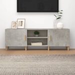 vidaXL TV stolík betónovo-sivý 150x30x50 cm spracované drevo