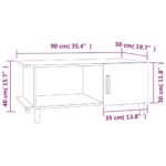 vidaXL Konferenčný stolík lesklý biely 90x50x40 cm spracované drevo – Obrázok 9