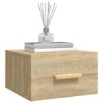 vidaXL Nástenný nočný stolík dub sonoma 35x35x20 cm – Obrázok 4