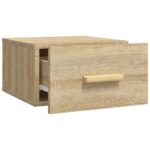 vidaXL Nástenný nočný stolík dub sonoma 35x35x20 cm – Obrázok 6