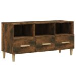 vidaXL TV skrinka dymový dub 102x36x50 cm spracované drevo – Obrázok 2