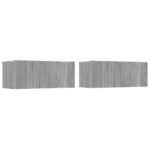 vidaXL TV stolíky 2 ks sivý dub sonoma 80x30x30 cm spracované drevo – Obrázok 2