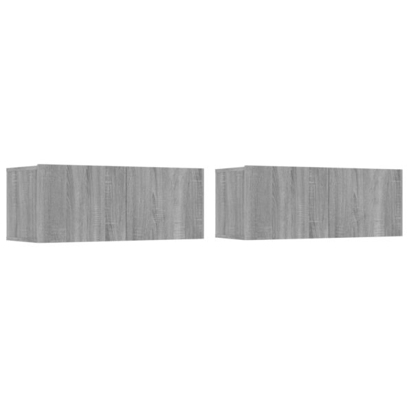 vidaXL TV stolíky 2 ks sivý dub sonoma 80x30x30 cm spracované drevo – Obrázok 2