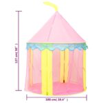 vidaXL Detský stan na hranie ružový 100x100x127 cm – Obrázok 9