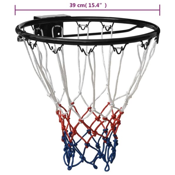 vidaXL Basketbalový kôš čierny 39 cm oceľ – Obrázok 7